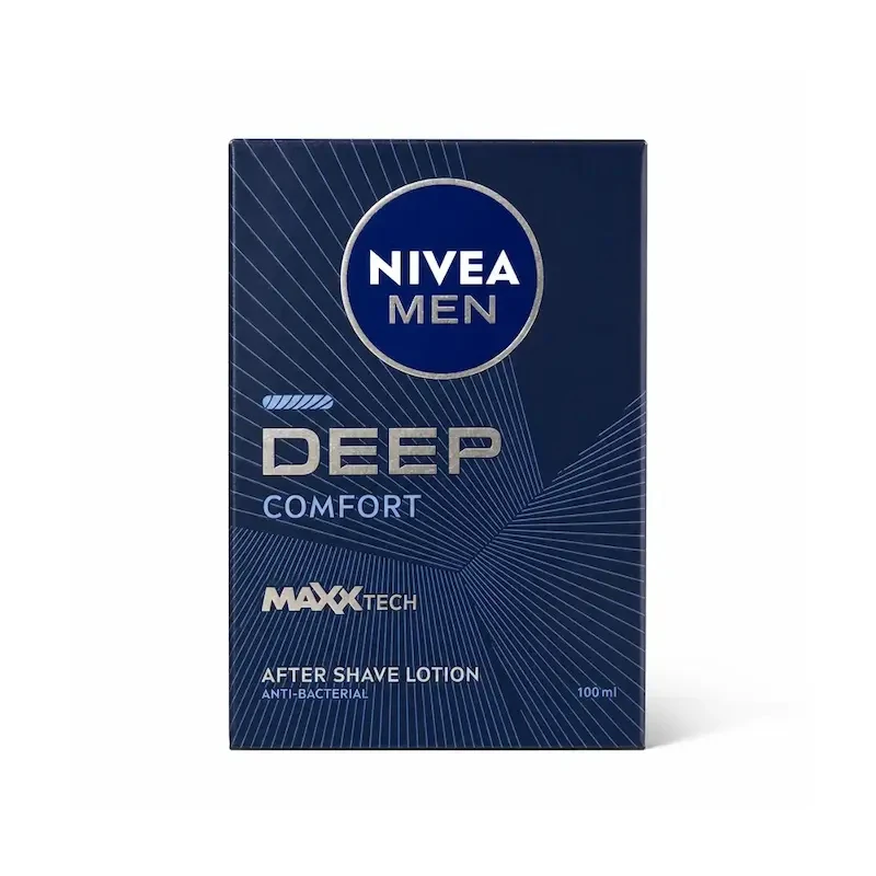 لوسیون پس از اصلاح نیوآ من مدل DEEP COMFORT MAXTECH | ضد باکتری و مرطوب‌کننده | تسکین دهنده و نرم‌کننده پوست | حجم ۱۰۰ میلی‌لیتر | ساخت آلمان