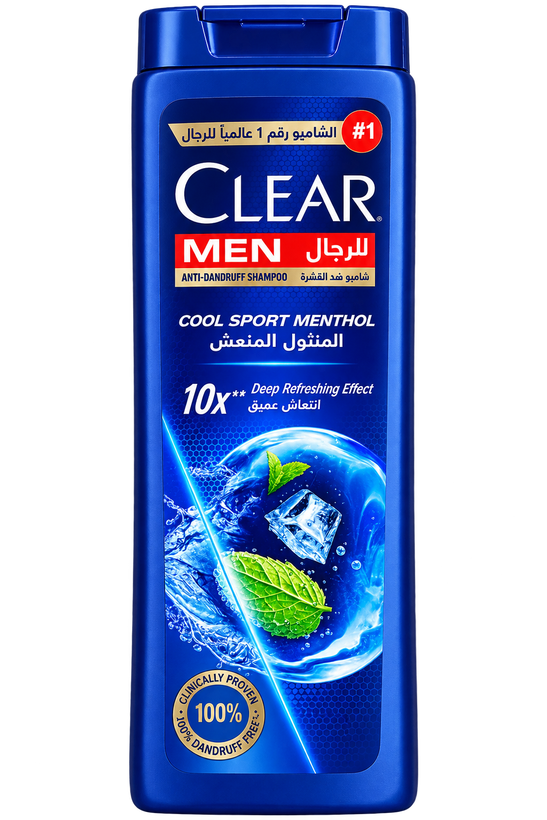 شامپو کلیر من مدل COOL SPORT MENTHOL | ضد شوره با منتول خنککننده | اثر خنککننده عمیق ۱۰ برابر | مناسب آقایان | ۳6۰ میلیلیتر | ساخت ترکیه