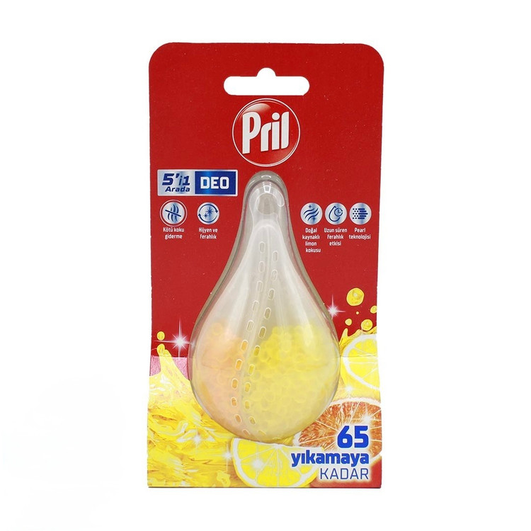 خوشبوکننده ماشین ظرفشویی پریل مدل DEO | با فناوری مروارید | رایحه لیموی طبیعی | تا ۶۵ بار شستشو | ۱۷ گرم | ساخت آلمان (واردات ترکیه)