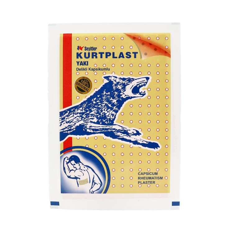 چسب ضد درد و گرم کننده کورت پلاست سیتلر مدل Capsicum Plaster | مناسب دردهای عضلانی، روماتیسم، سیاتیک و کمر درد | دارای سوراخهای تهویه | ۱ عدد | ساخت ترکیه